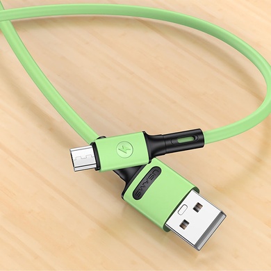 Дата кабель USAMS US-SJ435 U52 USB to MicroUSB (1m), Зелений