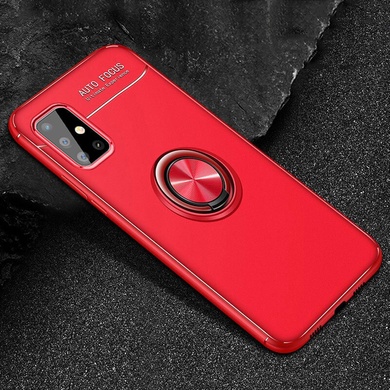 TPU чехол Deen ColorRing под магнитный держатель (opp) для Samsung Galaxy A51 Красный / Красный