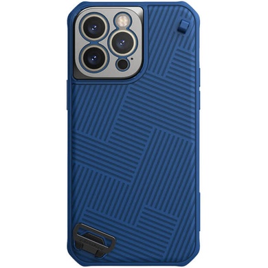 Карбоновая накладка Nillkin Strap Magnetic Case для Apple iPhone 14 Pro Max (6.7") Blue