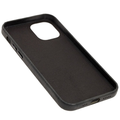 Шкіряний чохол Croco Leather для Apple iPhone 12 Pro Max (6.7"), Black