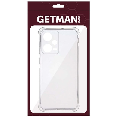 TPU чехол GETMAN Ease logo усиленные углы Full Camera для Xiaomi Redmi Note 12 Pro+ 5G Бесцветный (прозрачный)