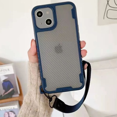 Чехол TPU+PC TRAVEL Carbon для Apple iPhone 13 mini (5.4") Синий