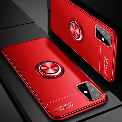 TPU чохол Deen ColorRing під магнітний тримач (opp) для Samsung Galaxy A51, Червоний / Червоний