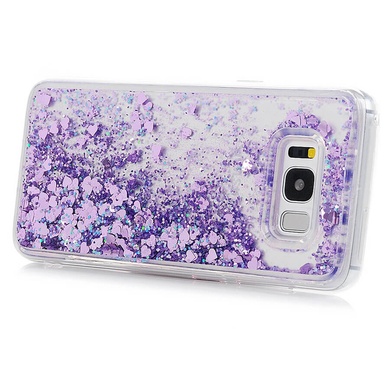 TPU чехол Liquid hearts для Samsung G950 Galaxy S8 Фиолетовый