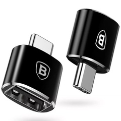 Переходник Baseus USB Female To Type-C Male Adapter Converter (CATOTG) Черный