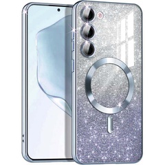 TPU чохол Delight case with MagSafe із захисними лінзами на камеру для Samsung Galaxy S22, Сірий / Lavender Gray