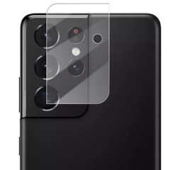 Гибкое защитное стекло 0.18mm на камеру (тех.пак) для Samsung Galaxy S21 Ultra Прозрачный