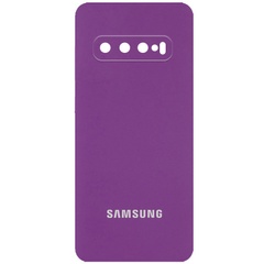 Чехол Silicone Cover Full Camera (AA) для Samsung Galaxy S10+ Фиолетовый / Grape