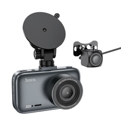 Відеореєстратор Hoco DV6 Driving recorder with 3-inch display (with rear camera), Iron gray