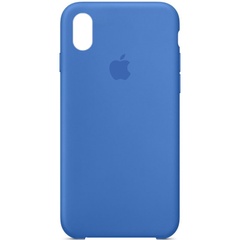 Чехол Silicone Case (AA) для Apple iPhone X (5.8") / XS (5.8") Синий / Capri Blue