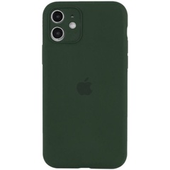 Чохол Silicone Case Full Camera Protective (AA) для Apple iPhone 12 (6.1"), Зелений / Cyprus Green