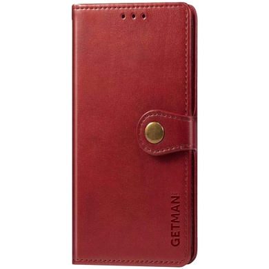 Шкіряний чохол книжка GETMAN Gallant (PU) для Xiaomi Redmi 9C, Червоний