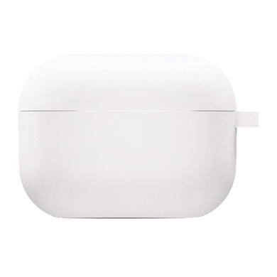 Силиконовый футляр с микрофиброй для наушников Airpods Pro Белый / White