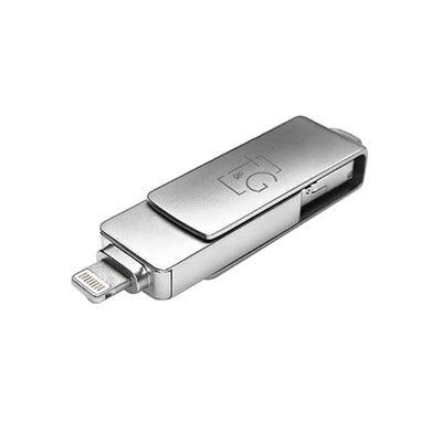 Флеш-драйв T&G 004 Metal series USB 3.0 - Lightning - MicroUSB 32GB Серебряный