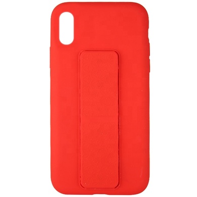 Чехол Silicone Case Hand Holder для Apple iPhone X / XS (5.8") Красный / Red