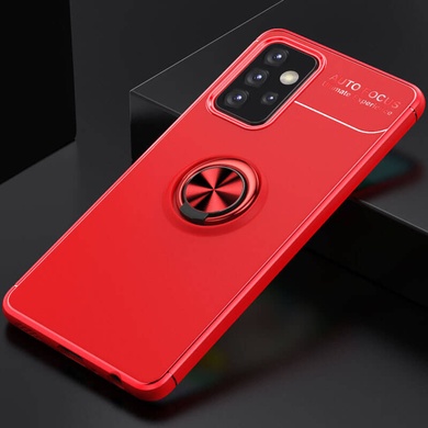 TPU чехол Deen ColorRing под магнитный держатель (opp) для Samsung Galaxy A52 4G / A52 5G / A52s Красный / Красный