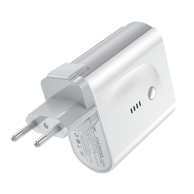 МЗП + Power Bank Joyroom D-T189 (USB / Type-C) 5000 mAh, Білий