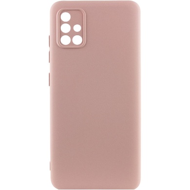 Чехол TPU GETMAN Liquid Silk Full Camera для Samsung Galaxy A51 Розовый / Pink Sand