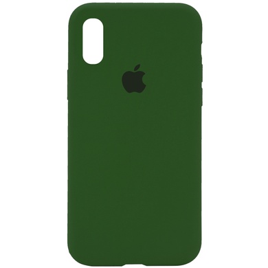 Чохол Silicone Case Full Protective (AA) для Apple iPhone XS Max (6.5 "), Зеленый / Dark Olive