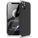 Пластиковая накладка GKK LikGus 360 градусов (opp) для Apple iPhone 12 Pro (6.1") Черный / Серебряный
