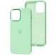 Чехол Silicone Case Metal Buttons (AA) для Apple iPhone 14 Pro (6.1") Зеленый / Pistachio