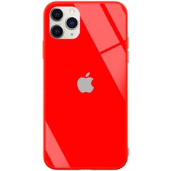 TPU+Glass чехол GLOSSY Logo series для Apple iPhone 11 Pro (5.8") Красный / Red
