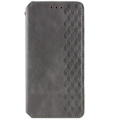 Шкіряний чохол книжка GETMAN Cubic (PU) для Samsung Galaxy A35, Сірий