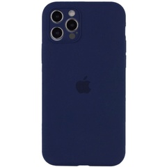 Чехол Silicone Case Full Camera Protective (AA) для Apple iPhone 13 Pro (6.1") Синий / Deep navy