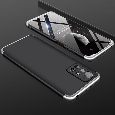 Пластикова накладка GKK LikGus 360 градусів (opp) для Xiaomi Poco X4 Pro 5G, Чорний / Срібний