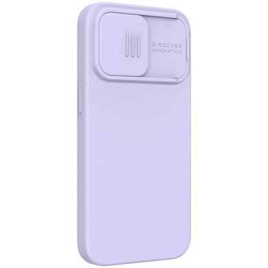 Силиконовая накладка Nillkin Camshield Silky Magnetic для Apple iPhone 14 Pro (6.1") Сиреневый