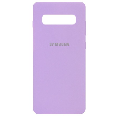 Чохол Silicone Cover Full Protective (AA) для Samsung Galaxy S10 +, Бузковий / Lilac