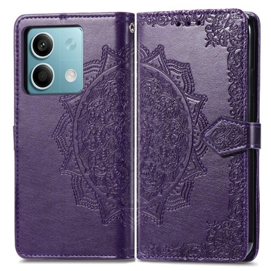 Кожаный чехол (книжка) Art Case с визитницей для Xiaomi Redmi Note 13 5G Фиолетовый