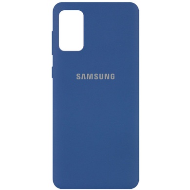 Чохол Silicone Cover Full Protective (AA) для Samsung Galaxy A03s, Синій / Navy Blue