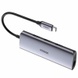 Перехідник HUB UGREEN CM252 USB-C to 3xUSB 3.0+RJ45+USB-C, gray