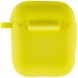 Силіконовий футляр New з карабіном для навушників Airpods 1/2, Жовтий / Bright Yellow