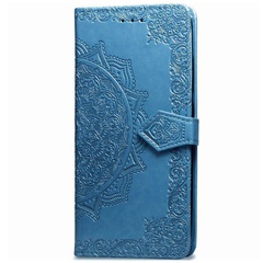 Кожаный чехол (книжка) Art Case с визитницей для Huawei Y6p Синий