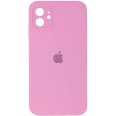 Чохол Silicone Case Square Full Camera Protective (AA) для Apple iPhone 11 (6.1 "), Рожевий / Light pink