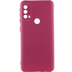 Чехол Silicone Cover Lakshmi Full Camera (A) для Motorola Moto E40 Бордовый / Marsala