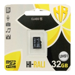 Карта памяти Hi-Rali microSDHC (UHS-1) 32 GB class 10 (без адаптера) Черный