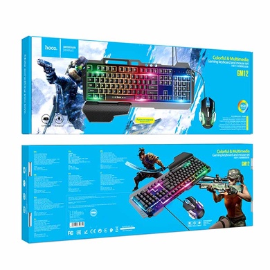 Игровая клавиатура + мышь Hoco GM12 Черный