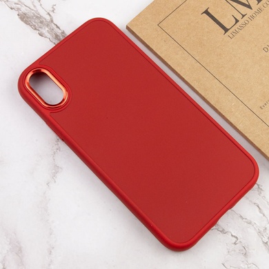 TPU чохол Bonbon Metal Style для Apple iPhone XS Max (6.5"), Червоний / Red