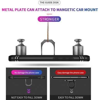 Ударостійкий чохол Serge Ring for Magnet для Xiaomi Redmi 9A, Чорний