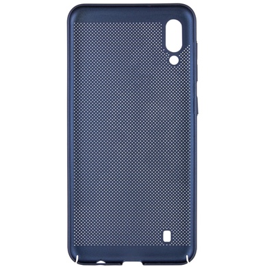 Ультратонкий дышащий чехол Grid case для Samsung Galaxy M10 Темно-синий