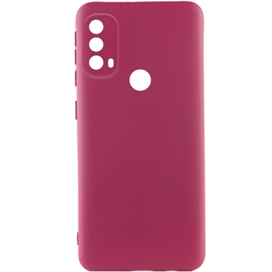 Чохол Silicone Cover Lakshmi Full Camera (A) для Motorola Moto E40, Бордовий / Marsala