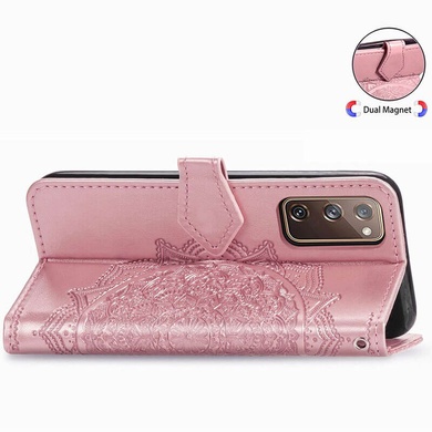 Шкіряний чохол (книжка) Art Case з візитницею для Samsung Galaxy S20 FE, Рожевий