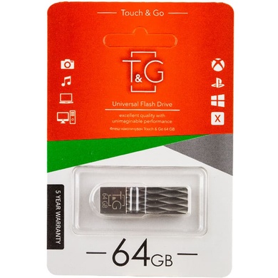 Флеш-драйв USB Flash Drive T&G 103 Metal Series 64GB, Серебряный