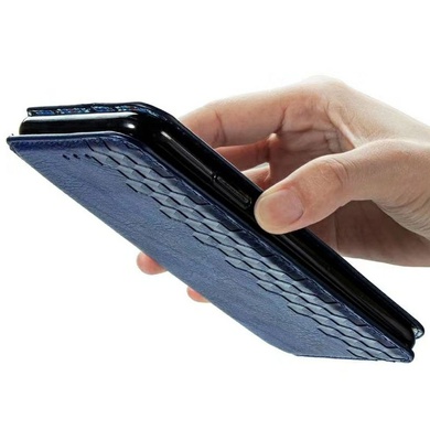 Кожаный чехол книжка GETMAN Cubic (PU) для Xiaomi Redmi 9 Синий