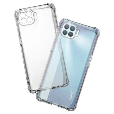 TPU чохол GETMAN Ease logo посилені кути Full Camera для Oppo Reno 4 Lite, Безбарвний (прозорий)