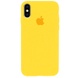 Чехол Silicone Case Full Protective (AA) для Apple iPhone X (5.8") / XS (5.8") Желтый / Canary Yellow