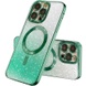 TPU чехол Delight case with MagSafe с защитными линзами на камеру для Apple iPhone 15 (6.1") Зеленый / Emerald